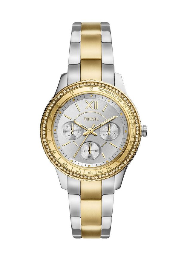 Fossil Zegarek ES5107 damski kolor srebrny. Kolor: srebrny. Materiał: materiał