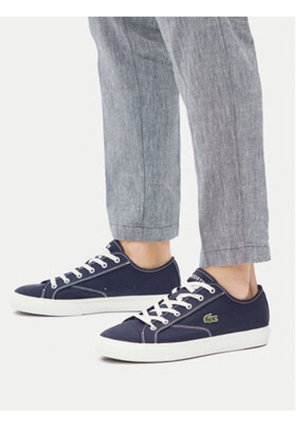 Lacoste Tenisówki Backcourt 7-49CMA0017 Granatowy. Kolor: niebieski. Materiał: materiał