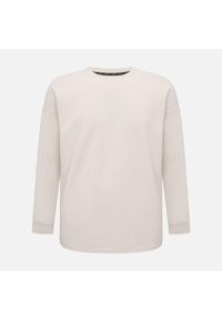 Longsleeve oversize DZIK® beżowy. Kolor: beżowy. Materiał: materiał. Długość rękawa: długi rękaw