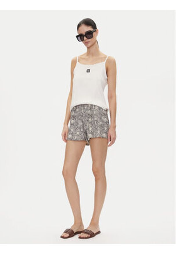Hugo - HUGO Szorty piżamowe Nika_Shorts 50540027 Brązowy Relaxed Fit. Kolor: brązowy. Materiał: bawełna