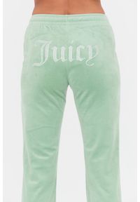 Juicy Couture - JUICY COUTURE Seledynowe damskie spodnie dresowe Tina, Rozmiar XS. Kolor: niebieski. Materiał: dresówka #4
