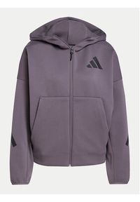 Adidas - adidas Bluza Z.N.E. JD5985 Szary Loose Fit. Kolor: szary. Materiał: bawełna #2