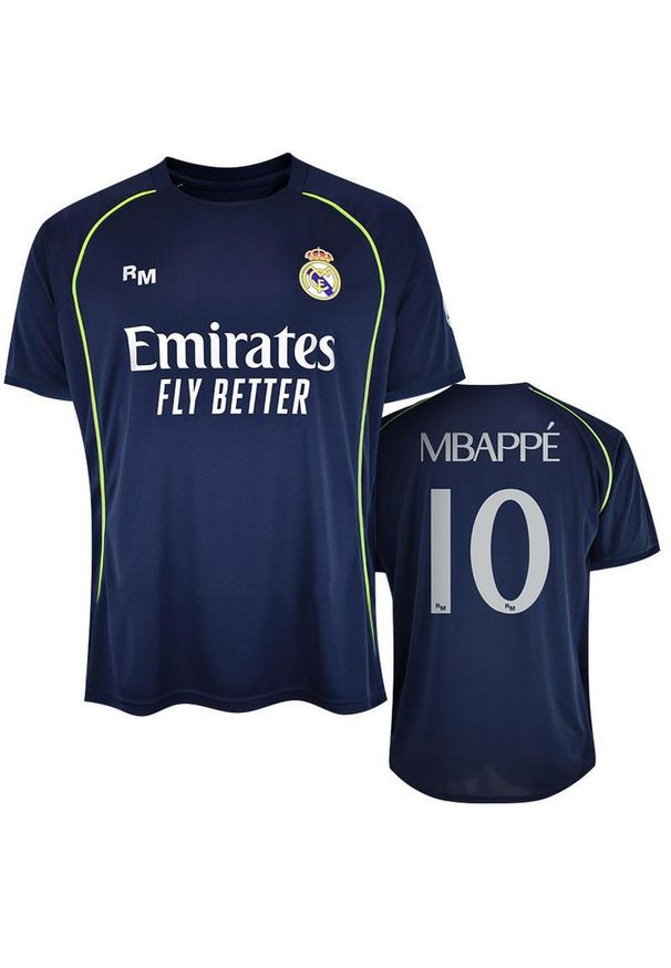 Real Madrid - Koszulka kibica Real Madryt 25-26 Premium z drugim numerem - Mbappé 10. Kolor: niebieski. Sport: piłka nożna