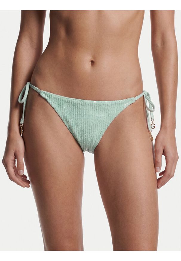 Guess Dół od bikini E6GO04 KBMV0 Zielony. Kolor: zielony. Materiał: syntetyk