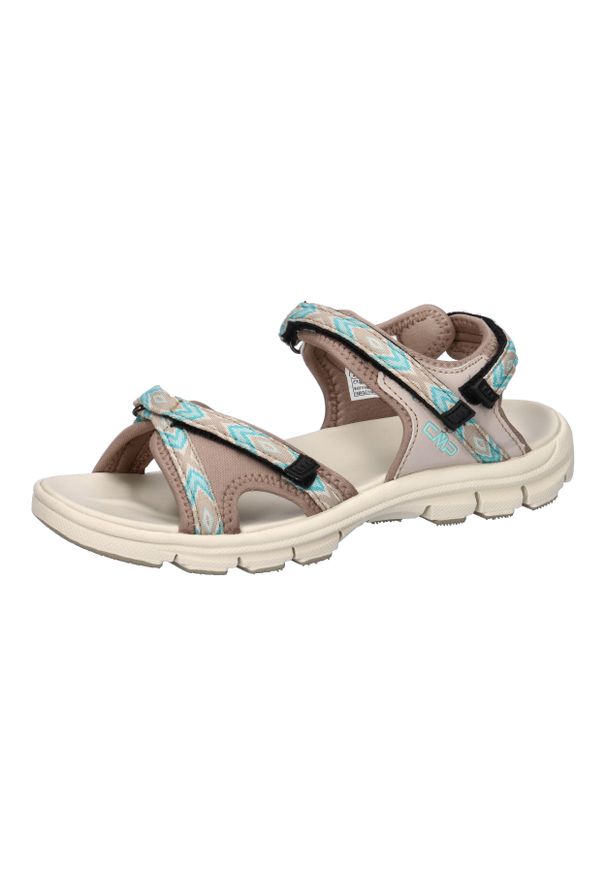 Sandały turystyczne damskie CMP Almaak. Kolor: wielokolorowy, niebieski, beżowy. Sport: turystyka piesza