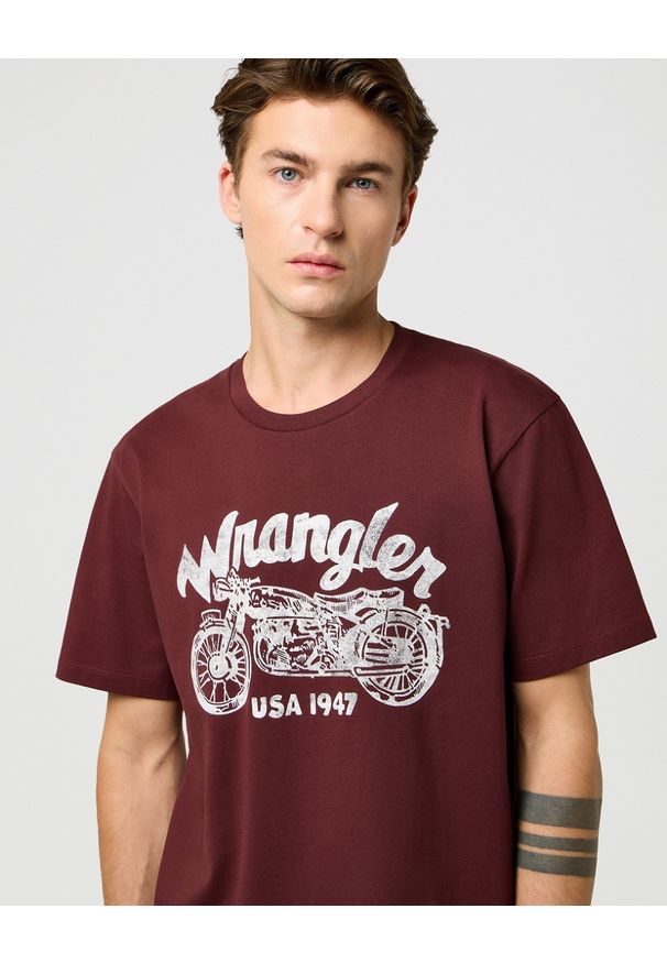 Wrangler - MESKA KOSZULKA WRANGLER AMERICANA TEE DECADENT CHOCOLATE 112371413
