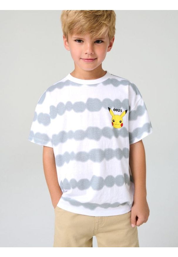 Sinsay - Koszulka Pokémon - biały. Kolor: biały