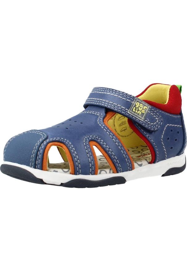 Garvalin - Sandały GARVALIN 212605G Niebieski. Kolor: niebieski. Materiał: tkanina, skóra