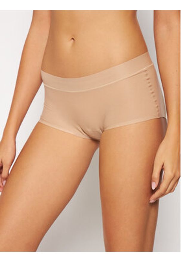Chantelle Bokserki Soft Stretch C10640 Beżowy. Kolor: beżowy. Materiał: syntetyk