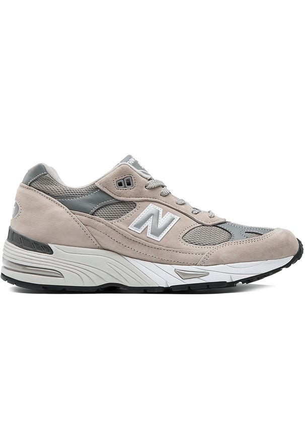 Buty męskie Buty New Balance M991GL – beżowe. Kolor: beżowy. Materiał: materiał, zamsz, guma