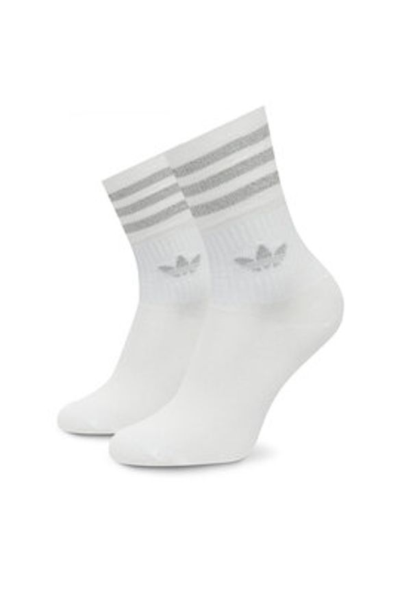 Adidas - adidas Zestaw 2 par wysokich skarpet damskich Glt Crew HC9561 Biały. Kolor: biały. Materiał: bawełna, materiał