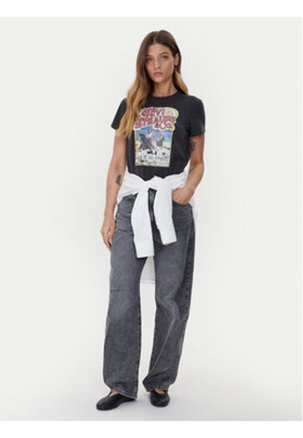 Levi's® T-Shirt The Perfect 17369-3309 Czarny Standard Fit. Kolor: czarny. Materiał: bawełna