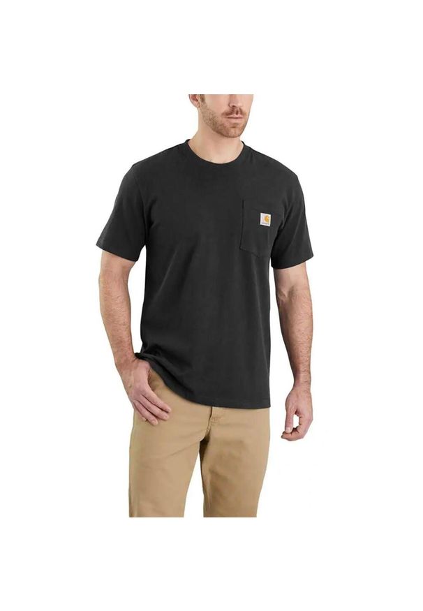 Koszulka sportowa męska T-shirt Carhartt Heavyweight Pocket K87. Kolor: czarny. Sport: turystyka piesza