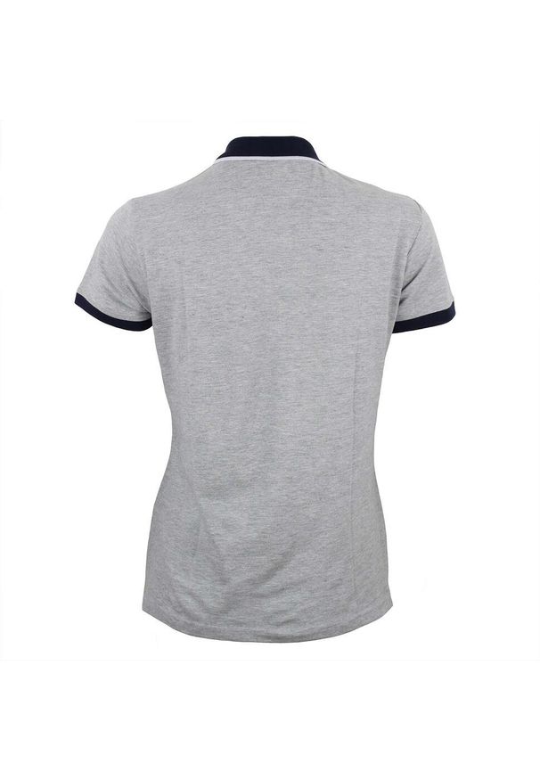 PEAK MOUNTAIN - Damska koszulka polo Peak Mountain Asfalte. Typ kołnierza: polo. Kolor: szary. Styl: sportowy