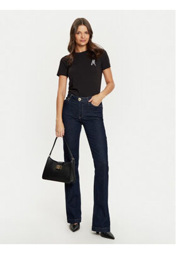 Marciano Guess T-Shirt 4BGI15 6008A Czarny Regular Fit. Kolor: czarny. Materiał: bawełna