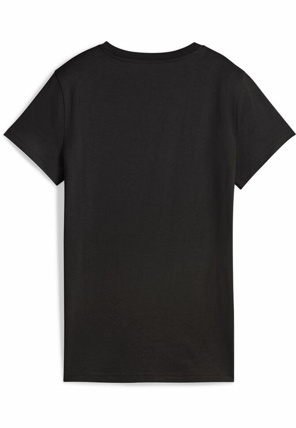 Puma - Damska koszulka ESS ELEVATED PUMA Black. Kolor: czarny. Wzór: aplikacja, haft