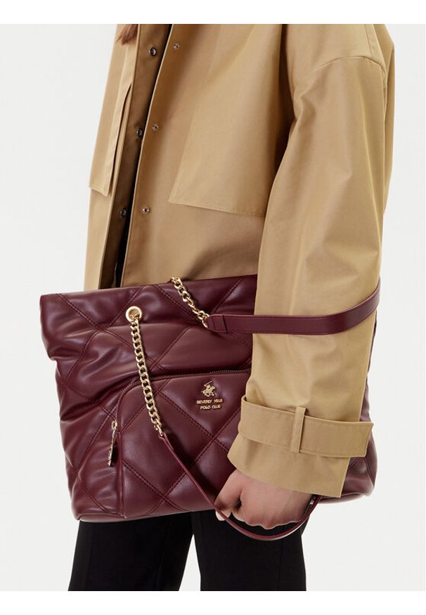 Beverly Hills Polo Club Torebka CEO-BHPC-C-010-08 Bordowy. Kolor: czerwony