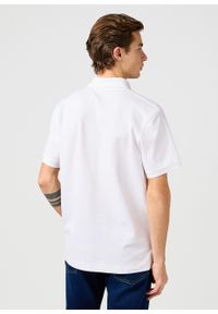 Wrangler - MESKA KOSZULKA POLO WRANGLER POLO SHIRT BRIGHT WHITE 112362386. Typ kołnierza: polo #3