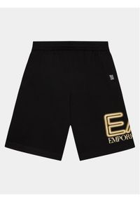 EA7 Emporio Armani Szorty materiałowe 3DBS57 BJ05Z 0200 Czarny Regular Fit. Kolor: czarny. Materiał: bawełna
