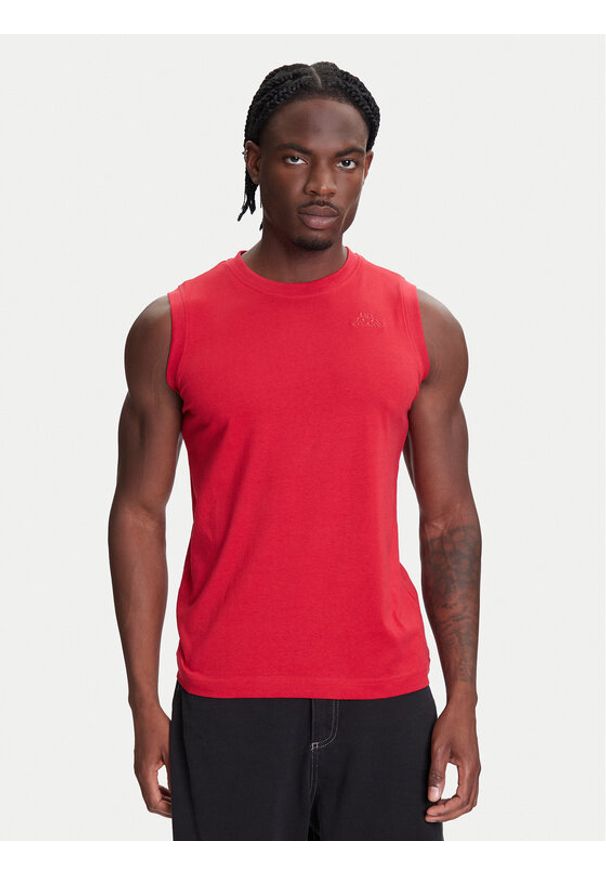 Kappa Tank top Logo Corpo Cadwal 303HZB0 Czerwony Regular Fit. Kolor: czerwony. Materiał: bawełna