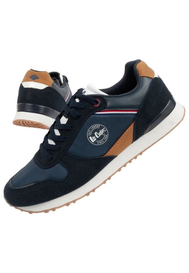 Buty sportowe Lee Cooper LCW-24-03-2335M niebieskie. Kolor: niebieski. Materiał: materiał, syntetyk, guma. Szerokość cholewki: normalna