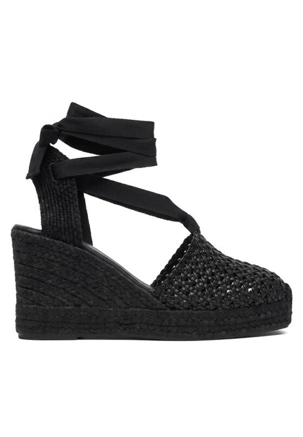 Weekend Max Mara Espadryle 2615521155670 Czarny. Kolor: czarny. Materiał: skóra