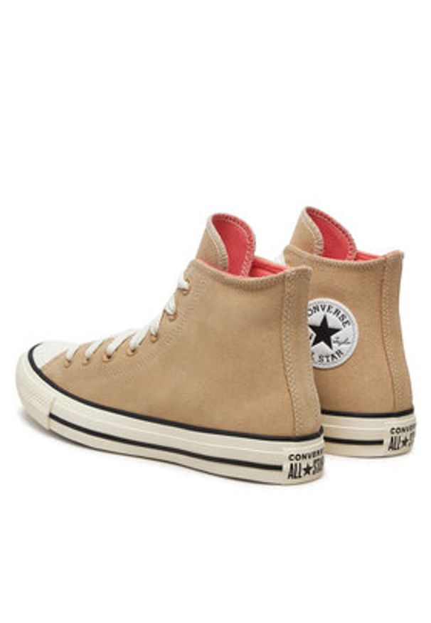 Converse Trampki Chuck Taylor All Star Suede Hi A10416C Brązowy. Kolor: brązowy. Materiał: zamsz, skóra
