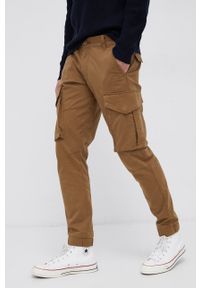 Only & Sons Spodnie męskie kolor brązowy w fasonie cargo. Okazja: na co dzień. Kolor: brązowy. Materiał: bawełna, tkanina. Wzór: gładki. Styl: casual