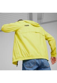 Kurtka Puma Ess Solid Windbreaker, Mężczyźni. Kolor: zielony. Materiał: puch, poliester, materiał. Sport: turystyka piesza