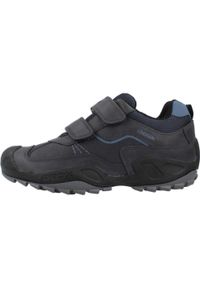 Geox - Buty GEOX J NEW SAVAGE BOY A Szary. Kolor: szary. Materiał: syntetyk, tkanina. Sport: turystyka piesza