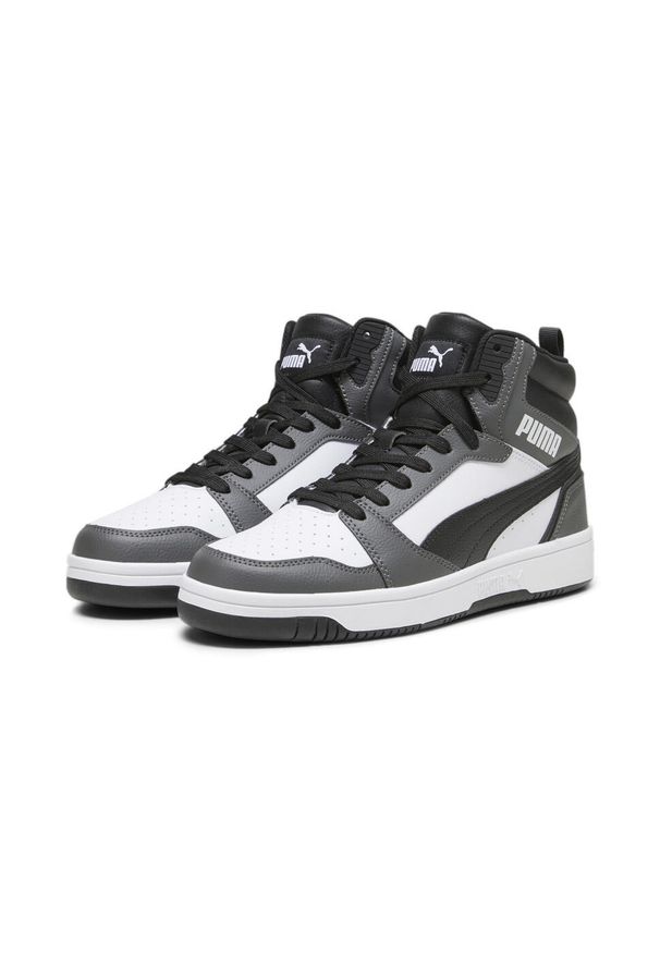 Adidasy Puma Rebound V6, Mężczyźni. Kolor: biały, wielokolorowy, czarny, szary. Materiał: skóra ekologiczna, materiał