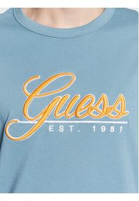Guess T-Shirt 3D Embro M3GI25 K8FQ4 Niebieski Regular Fit. Kolor: niebieski. Materiał: bawełna
