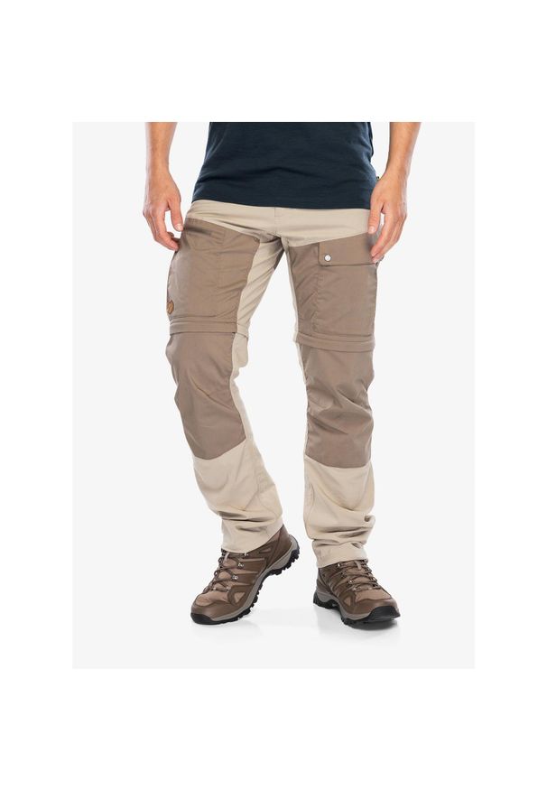 Fjällräven - Spodnie trekkingowe męskie Fjallraven Abisko Midsummer Zip Off Trousers Long. Kolor: brązowy. Sport: turystyka piesza