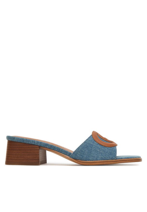 Guess Klapki FLJCN3 DEN03 Niebieski. Kolor: niebieski. Materiał: materiał