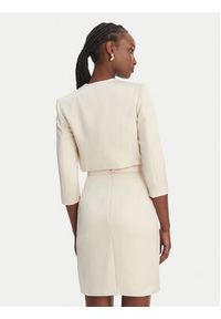 Elisabetta Franchi Sukienka koktajlowa TB-001-61E2-V550 Écru Regular Fit. Materiał: syntetyk. Styl: wizytowy #4