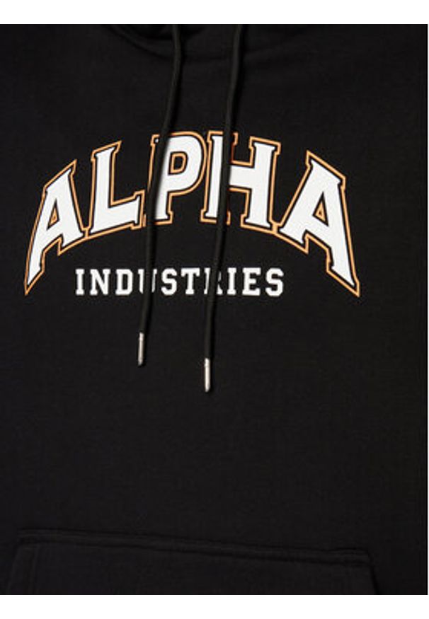 Alpha Industries Bluza College 146331 Czarny Regular Fit. Kolor: czarny. Materiał: bawełna, syntetyk