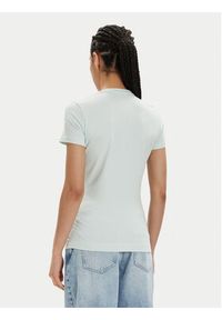 Guess T-Shirt W4GI24 J1314 Błękitny Slim Fit. Kolor: niebieski. Materiał: bawełna