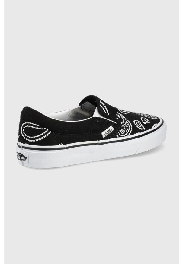 Vans tenisówki UA Classic Slip-On kolor czarny. Nosek buta: okrągły. Zapięcie: bez zapięcia. Kolor: czarny. Materiał: guma