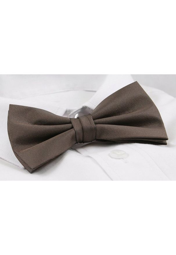 ZESTAW - Mucha z Poszetką Chattier - Brąz. Kolor: brązowy, wielokolorowy, beżowy. Styl: elegancki, sportowy