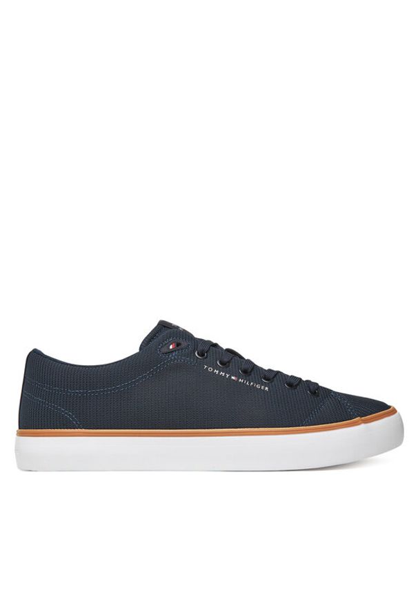 TOMMY HILFIGER - Tommy Hilfiger Sneakersy Th Hi Vulc Core Low Ii Mesh FM0FM05513 Granatowy. Kolor: niebieski. Materiał: materiał