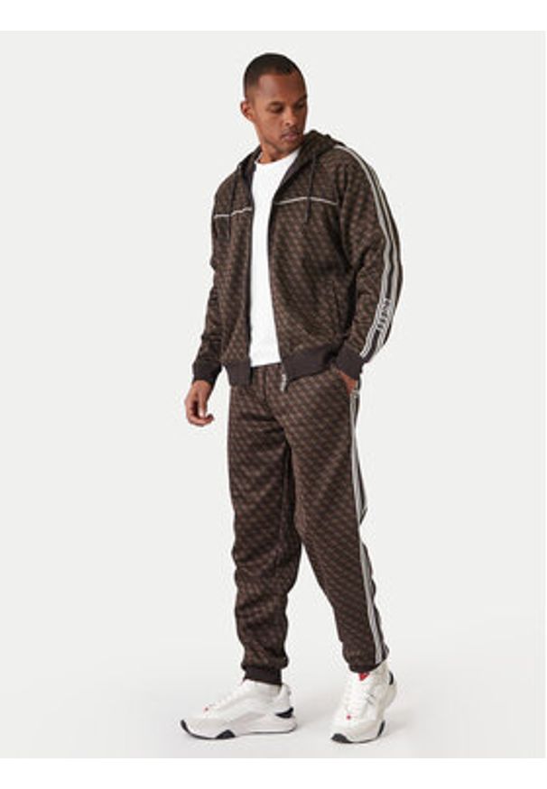 Guess Bluza Z5BQ13 K2042 Brązowy Relaxed Fit. Kolor: brązowy. Materiał: syntetyk