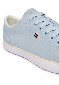 TOMMY HILFIGER - Tommy Hilfiger Tenisówki Th Low Profile Vulc Canvas FW0FW09102 Błękitny. Kolor: niebieski. Materiał: materiał #4