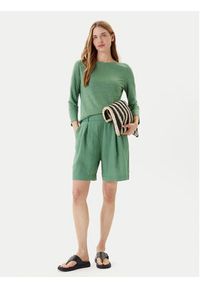 United Colors of Benetton - United Colors Of Benetton Bluzka 37UJD109X Zielony Regular Fit. Kolor: zielony. Materiał: len #3