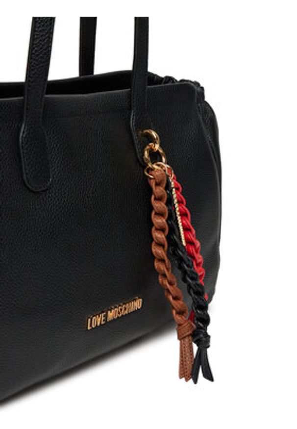 Love Moschino - LOVE MOSCHINO Torebka JC4306PP0MK1100A Czarny. Kolor: czarny. Materiał: skórzane