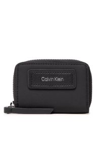 Calvin Klein Mały Portfel Damski Ck Essential Za Wallet Sm K60K609194 Czarny. Kolor: czarny. Materiał: materiał #1