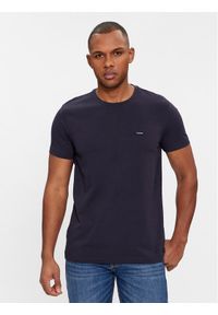 Calvin Klein T-Shirt K10K112724 Granatowy Slim Fit. Kolor: niebieski. Materiał: bawełna