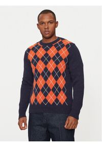 United Colors of Benetton - United Colors Of Benetton Sweter 103MK1088 Granatowy Regular Fit. Kolor: niebieski. Materiał: wełna #1