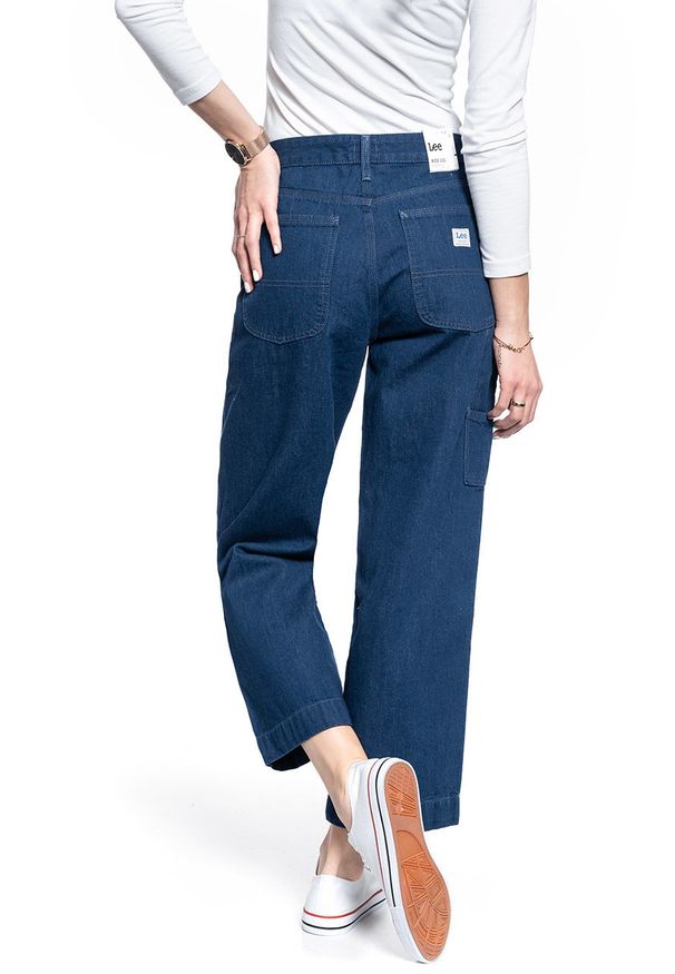 Lee - DAMSKIE SPODNIE JEANSOWE LEE WIDE LEG CARPENTER L31HKEIV 112107142