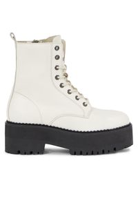 Tommy Jeans Botki Tjw Boot Zip Up EN0EN02305 Biały. Kolor: biały. Materiał: skóra