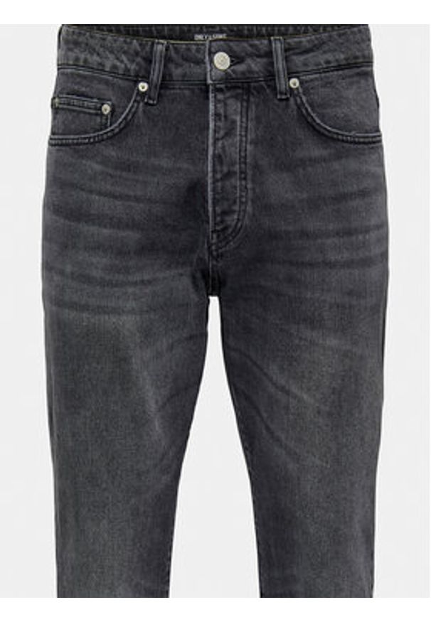 Only & Sons Jeansy Yoke 22027850 Czarny Tapered Fit. Kolor: czarny